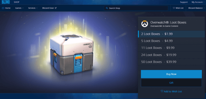 Blizzard steps back loot boxes real money
