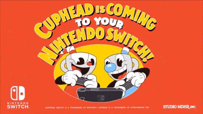Cuphead for nintendo switch releases april 18th